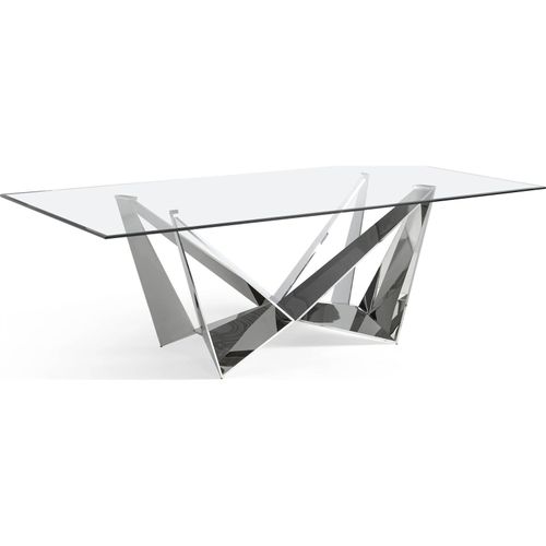 Table Métal Transparent 240x120x75cm