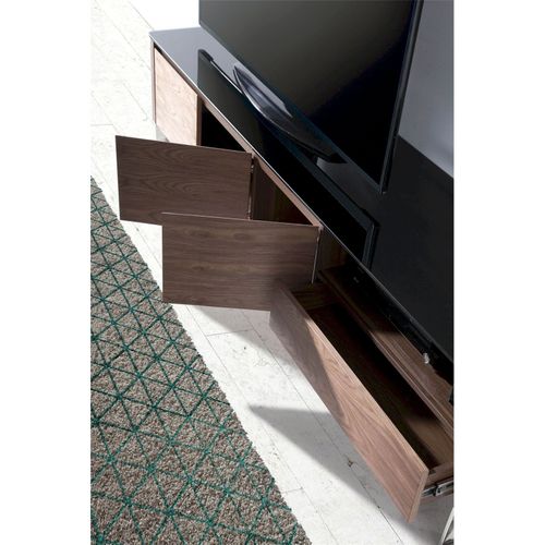 Buffet TV Bois Foncé 200x45x48cm