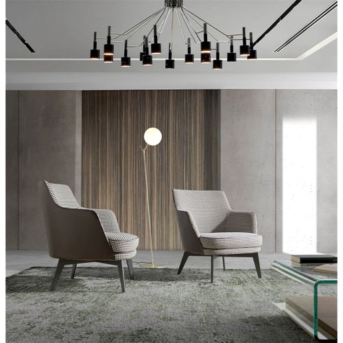 Fauteuil Simili-cuir Gris 75x75x82cm