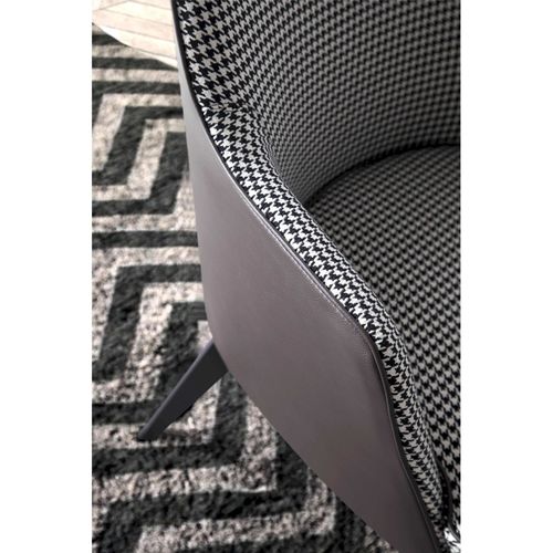 Fauteuil Simili-cuir Gris 75x75x82cm