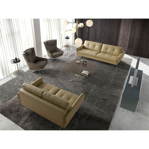 Fauteuil Simili-cuir Beige 76x90x100cm