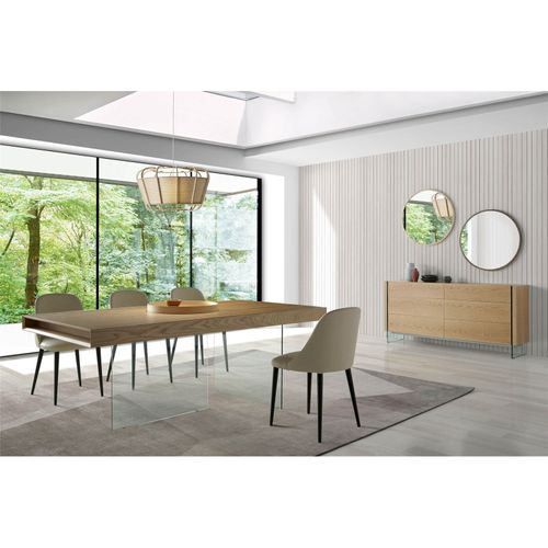 Miroir Bois Foncé 75x75x3cm