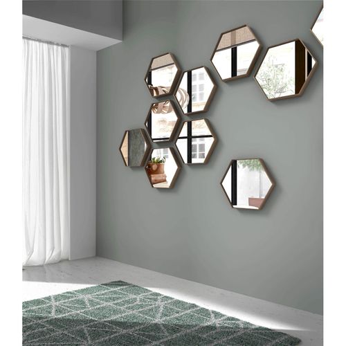 Miroir Bois Foncé 46x40x6cm