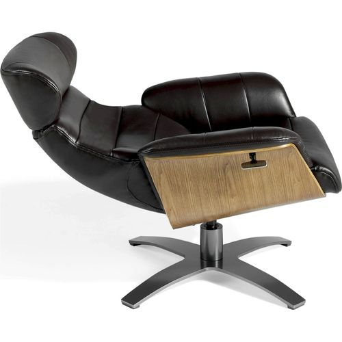 Fauteuil Cuir Noir 79x84x100cm
