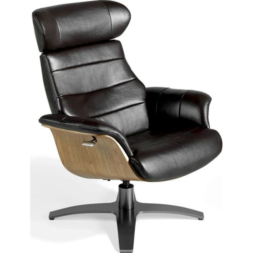 Fauteuil Cuir Noir 79x84x100cm