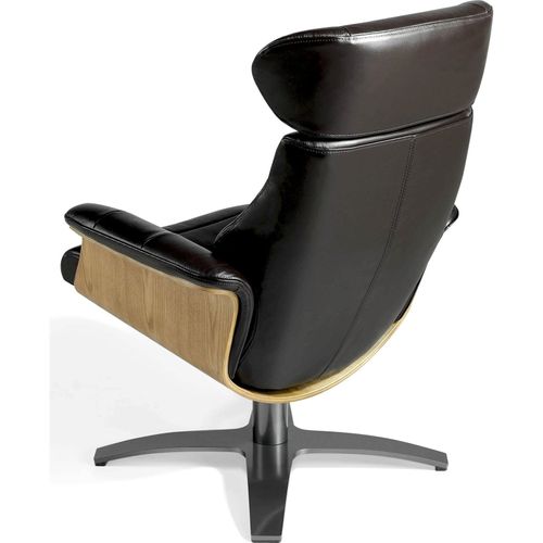 Fauteuil Cuir Noir 79x84x100cm