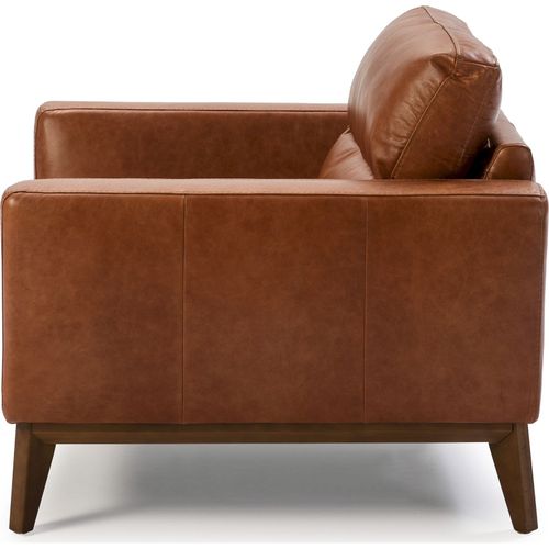 Fauteuil Cuir Marron 102x96x86cm