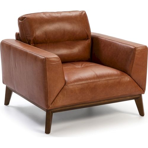 Fauteuil Cuir Marron 102x96x86cm