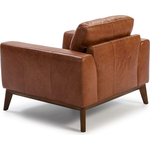Fauteuil Cuir Marron 102x96x86cm