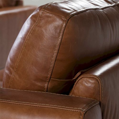 Fauteuil Cuir Marron 102x96x86cm