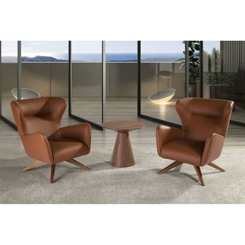 Fauteuil Simili-cuir Marron 86x75x90cm