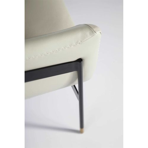 Fauteuil Cuir Beige 67x75x87cm