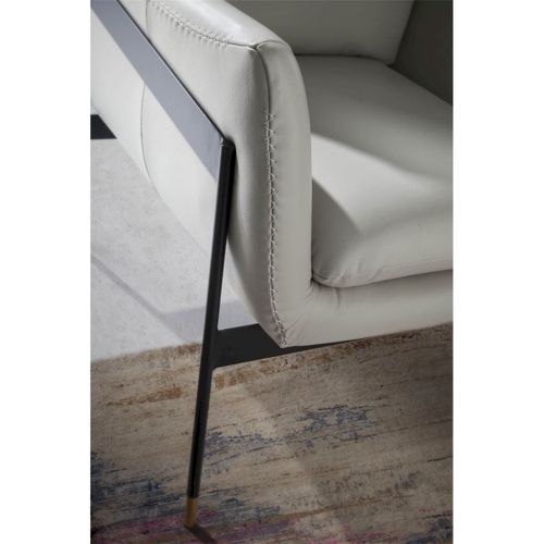 Fauteuil Cuir Beige 67x75x87cm