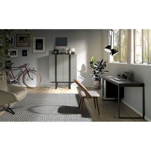 Chaise Simili-cuir Bois Foncé 53x59x78cm