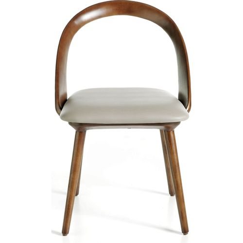 Chaise Simili-cuir Bois Foncé 53x59x78cm