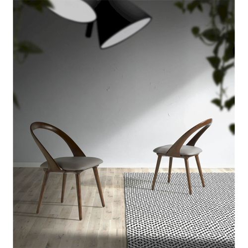 Chaise Simili-cuir Bois Foncé 53x59x78cm