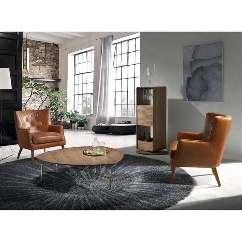 Meuble Bar Bois Foncé 43x40x128cm