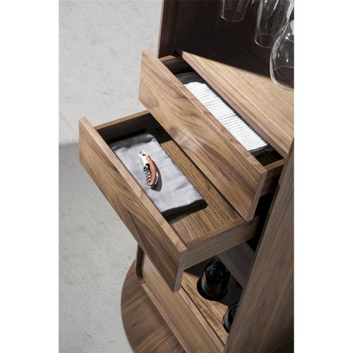 Meuble Bar Bois Foncé 43x40x128cm