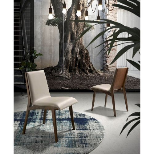 Chaise Simili-cuir Marron 46x59x82cm