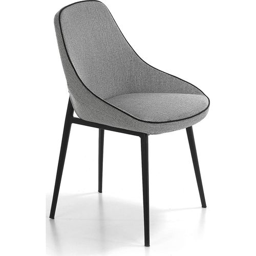 Chaise Tissu Gris 52x56x80cm