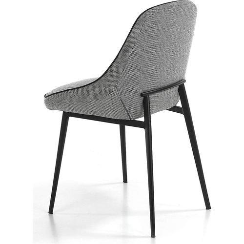 Chaise Tissu Gris 52x56x80cm