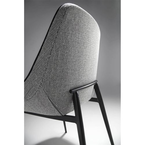 Chaise Tissu Gris 52x56x80cm