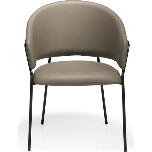 Chaise Simili-cuir Marron 57x61x81cm