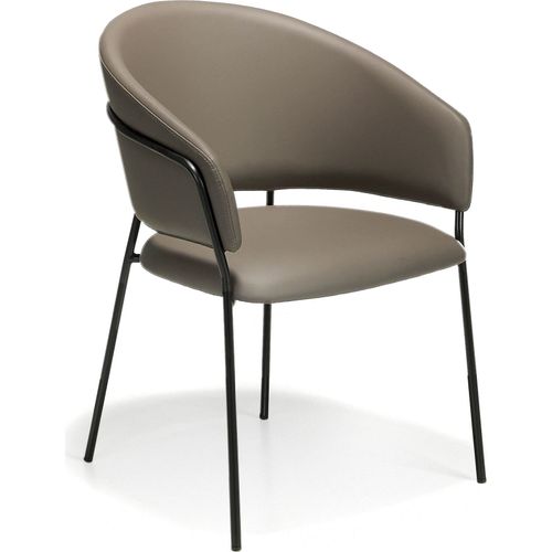 Chaise Simili-cuir Marron 57x61x81cm