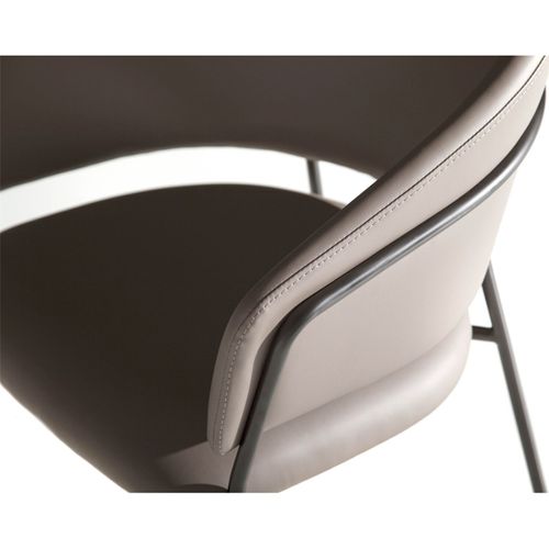 Chaise Simili-cuir Marron 57x61x81cm