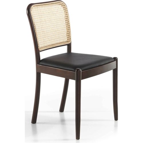 Chaise Simili-cuir Noir 48x50x84cm