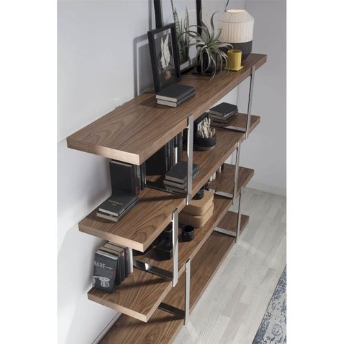 Étagère Bois Foncé 180x40x146cm