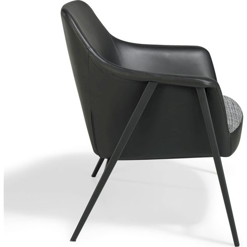 Fauteuil Simili-cuir Noir 80x72x79cm