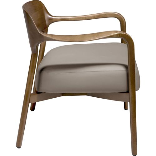 Fauteuil Simili-cuir Bois Foncé 70x62x72cm