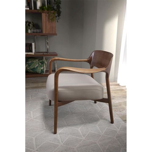 Fauteuil Simili-cuir Bois Foncé 70x62x72cm