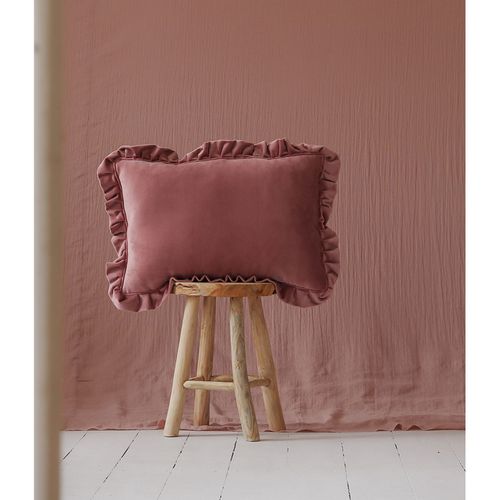 Coussin Molletonné Bébé Rectangle Rose 60x40x10cm