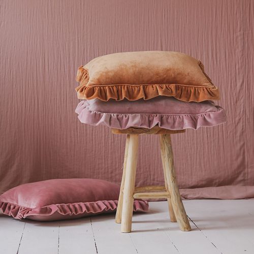 Coussin Molletonné Bébé Rectangle Rose 60x40x10cm