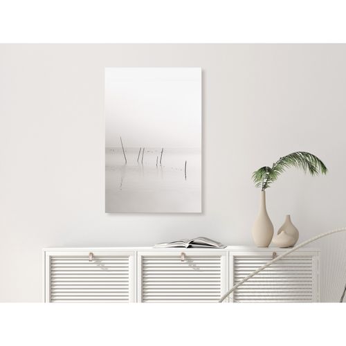 Tableau Misty Trail Vertical 60 X 90 Cm Blanc