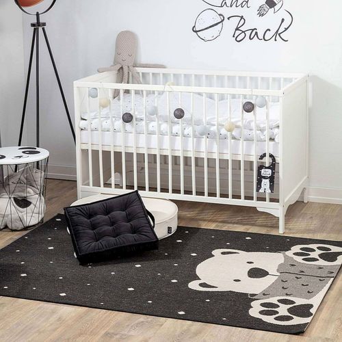Tapis Enfant Ours Blanc 160 X 230 Cm Gris