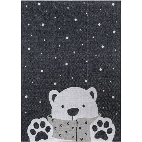 Tapis Enfant Ours Blanc 160 X 230 Cm Gris