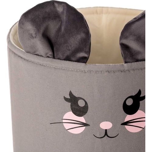 Panier à Jouets Animal Happy Band 25 X 25 X 30 Cm Gris