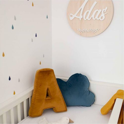Coussin En Velours Lettre A