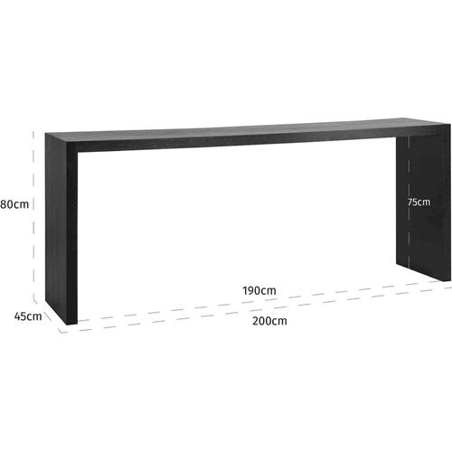 Console Moderne En Bois Noir Pour Intérieurs Contemporains