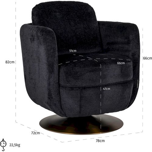 Fauteuil Pivotant Turner Chenille