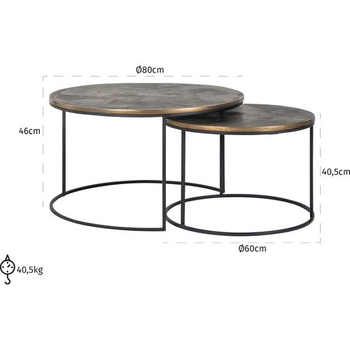 Tables Gigognes Tulum Lot De 2