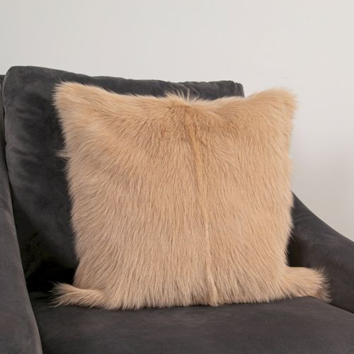 Coussin En Peau De Chèvre Carré