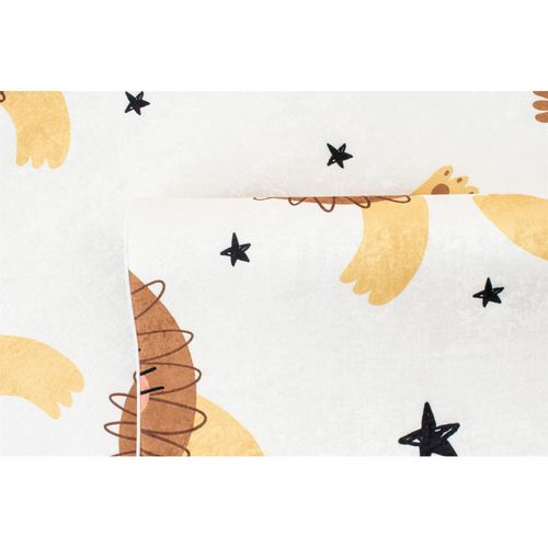 Tapis Imprimé Intérieur Happy Lion 80 X 150 Cm Beige