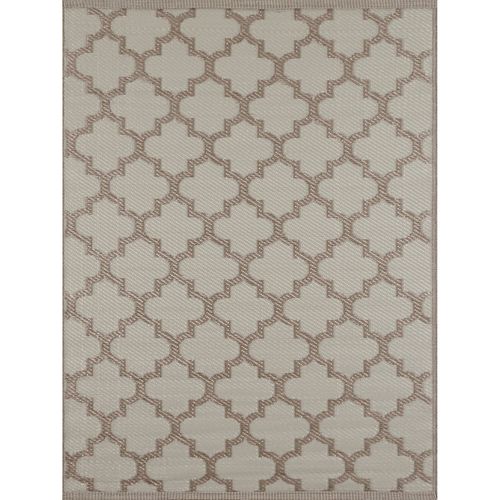 Tapis Tissé Extérieur Scoobi Ethnique 120 X 160 Cm Beige