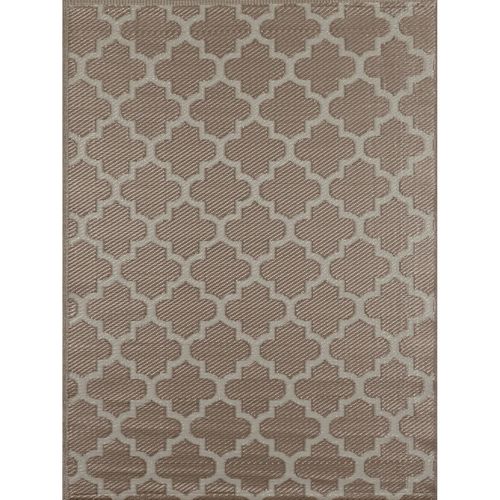 Tapis Tissé Extérieur Scoobi Ethnique 120 X 160 Cm Beige