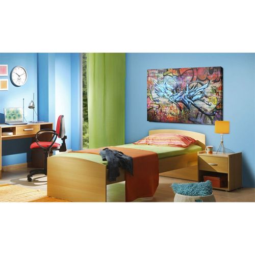 Tableau Graffitis Anonymes 30 X 20 Cm Bleu