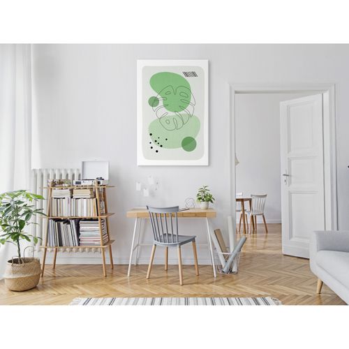 Tableau Green Esthétique De Monstera Partie 1 60 X 90 Cm Vert